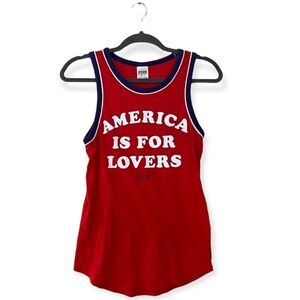 PINK Victoria’s Secret America is for Lovers Tank Top Women’s XS 4th of July